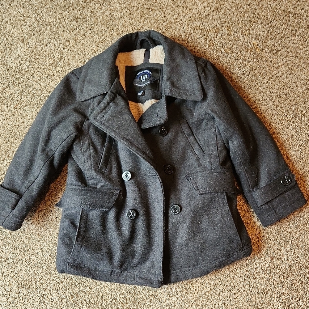 Urban Republic | Heavy Shearling Lined Wool Peacoat
